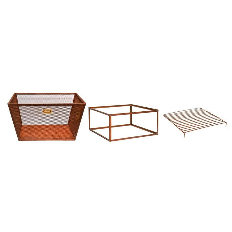 Outdoor Norfolk Fire Pit Rust Iron  Nicholas John Interiors