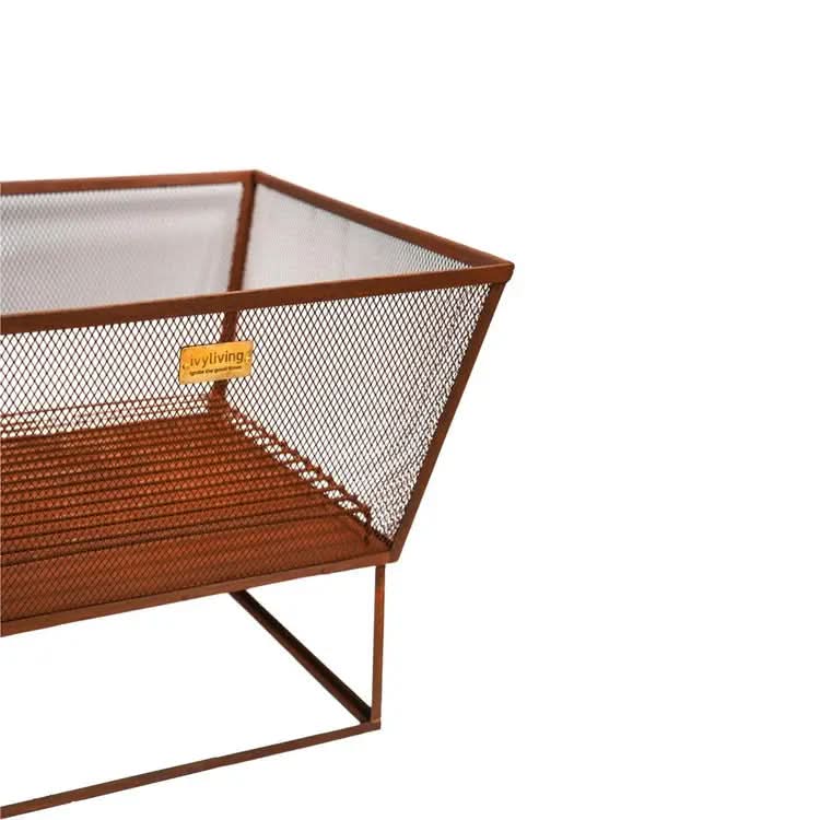Outdoor Norfolk Fire Pit Rust Iron  Nicholas John Interiors