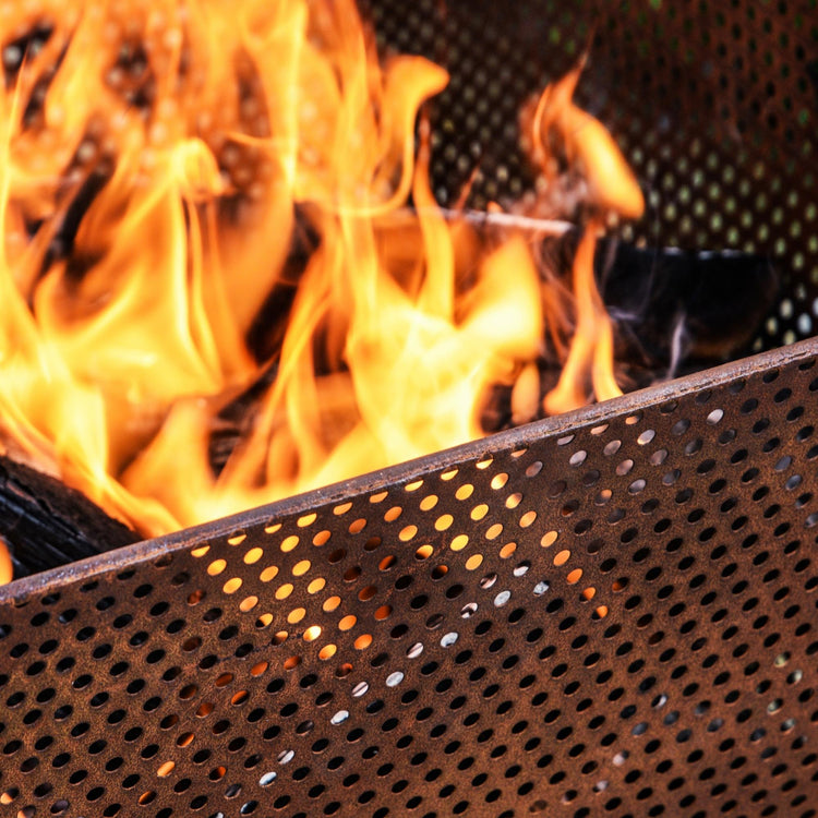 Outdoor Norfolk Fire Pit Rust Iron  Nicholas John Interiors