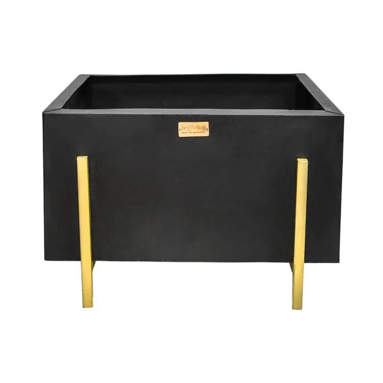 Outdoor Orion Fire Pit in Matt Black/Antique Gold  Nicholas John Interiors