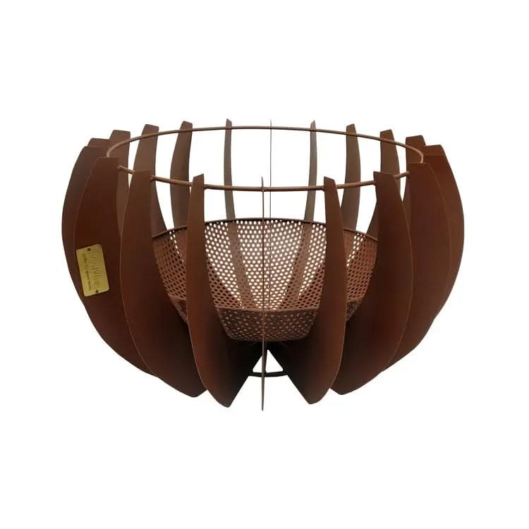 Outdoor Solis Fire Pit in Rust  Nicholas John Interiors