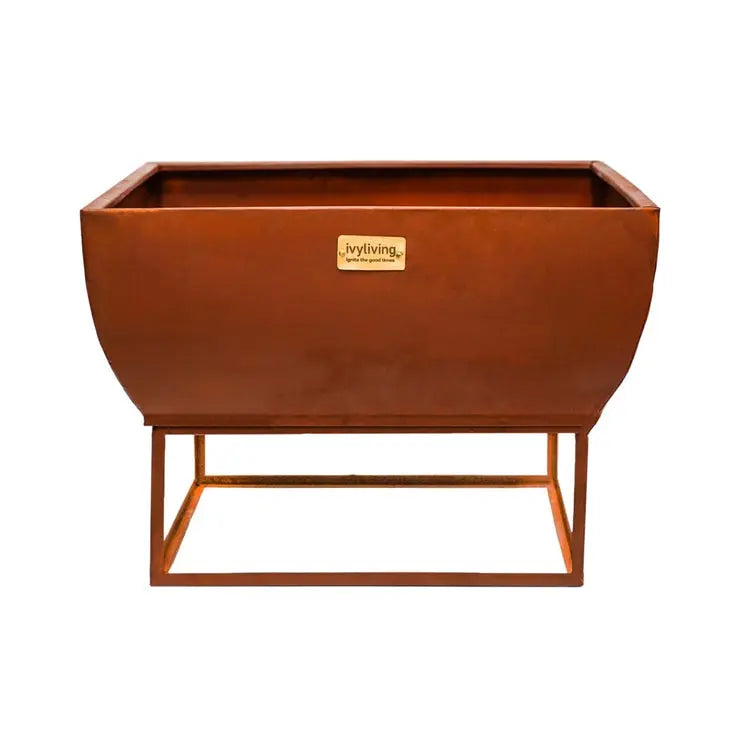 Outdoor Windermere Fire Pit Rust Iron  Nicholas John Interiors