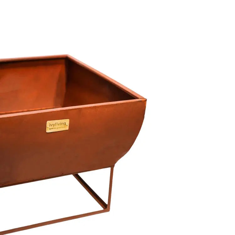 Outdoor Windermere Fire Pit Rust Iron  Nicholas John Interiors