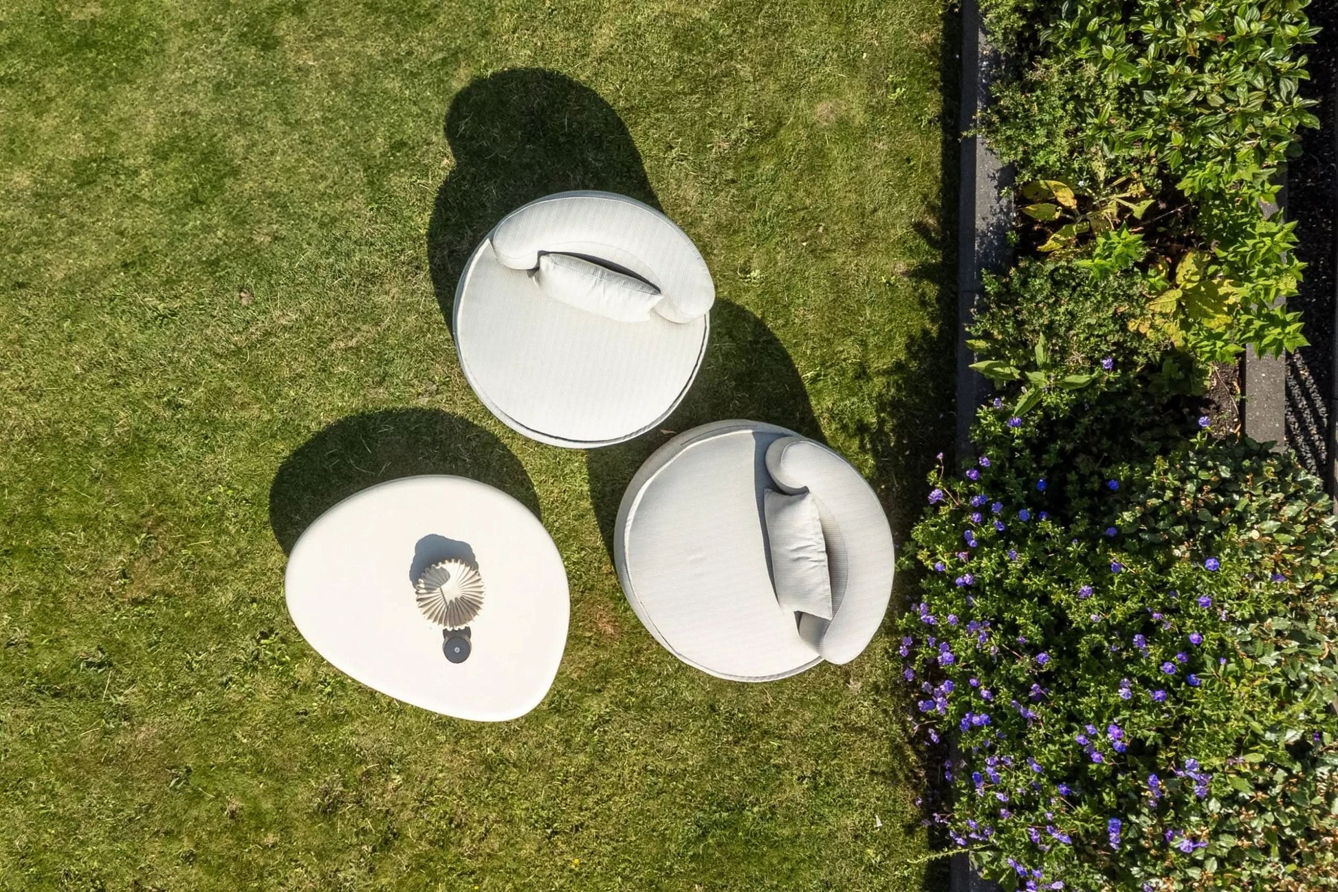 Outdoor coffee table Urban Bloom sandstone   Nicholas John Interiors