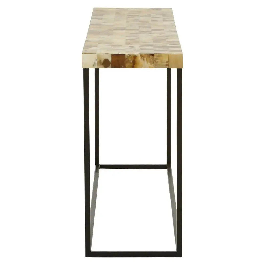 Ovira Cream Mother of Pearl Console Table   Nicholas John Interiors