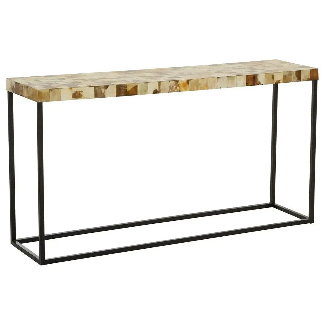 Ovira Cream Mother of Pearl Console Table   Nicholas John Interiors