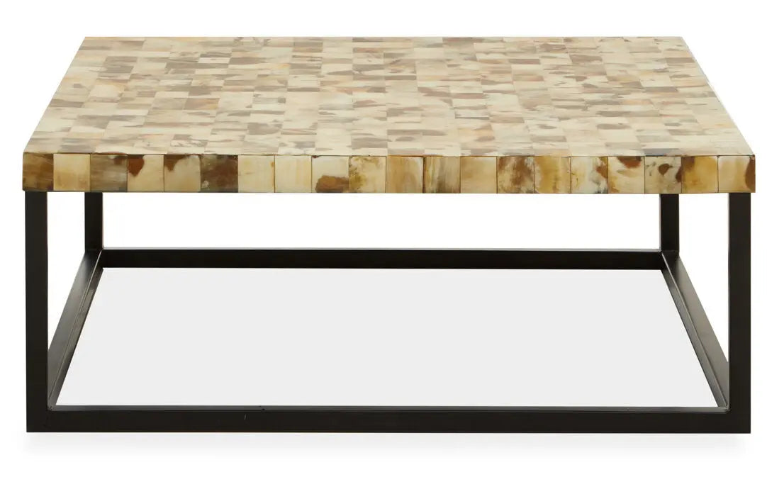 Ovira Cream Mother of Pearl Square Coffee Table   Nicholas John Interiors