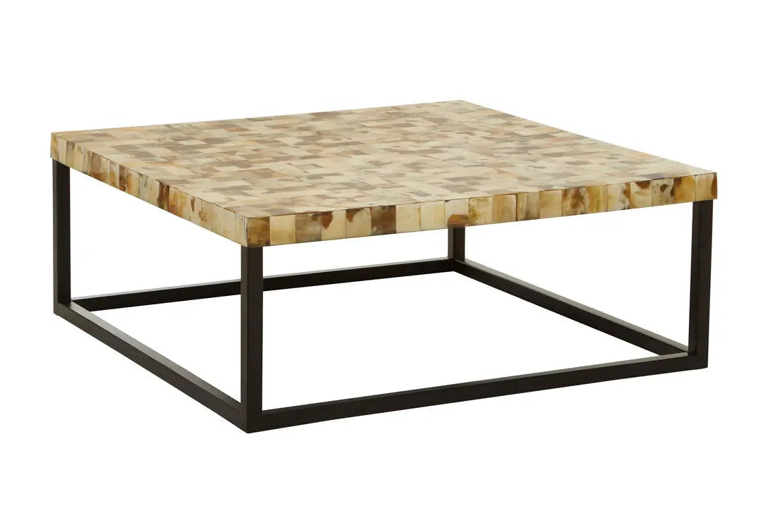 Ovira Cream Mother of Pearl Square Coffee Table   Nicholas John Interiors