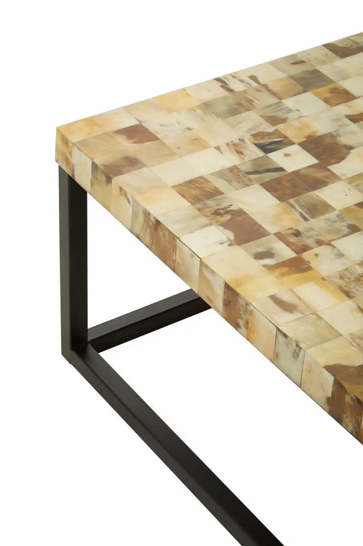 Ovira Cream Mother of Pearl Square Coffee Table   Nicholas John Interiors