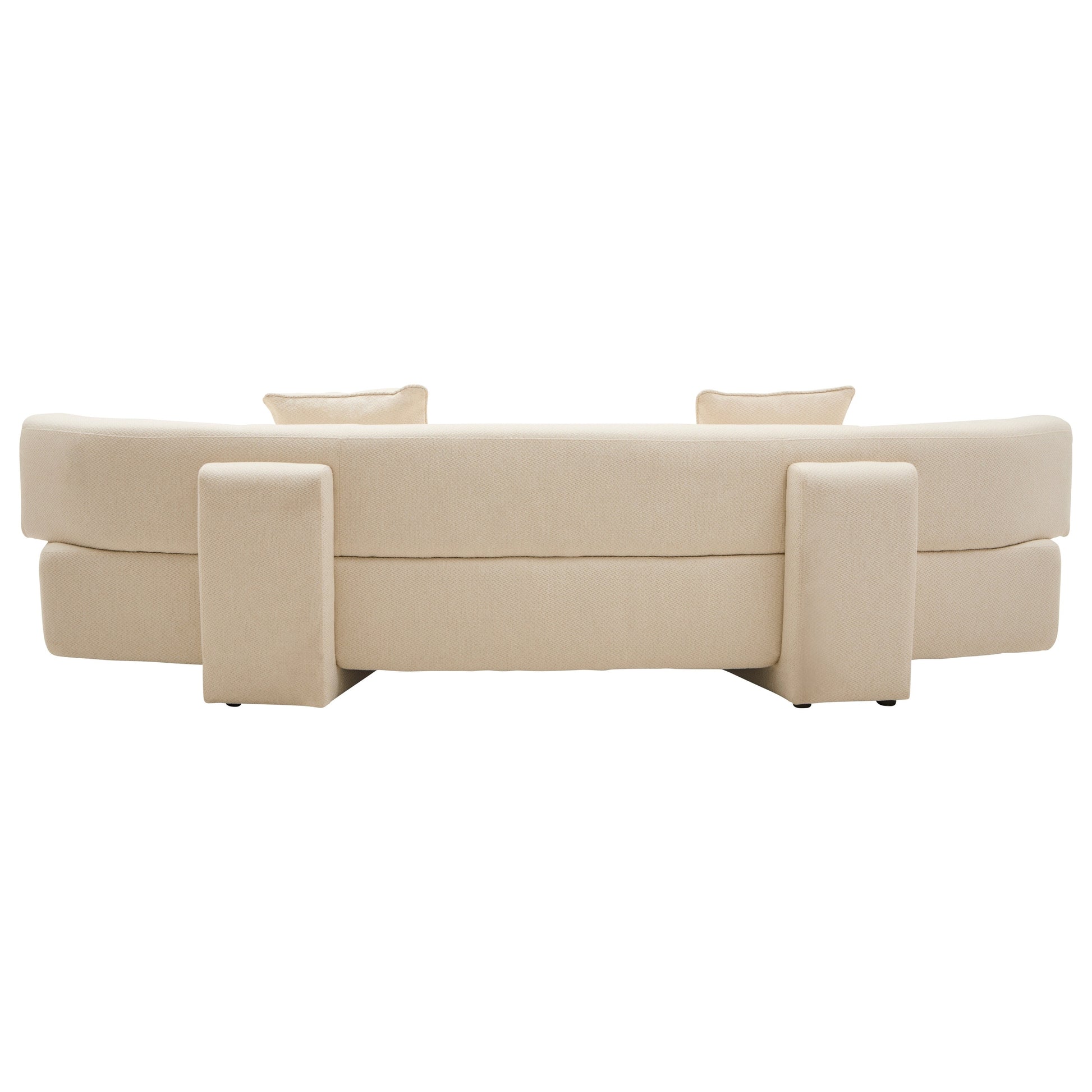 Ozzira Cream Linen 3 Seater Sofa  Nicholas John Interiors