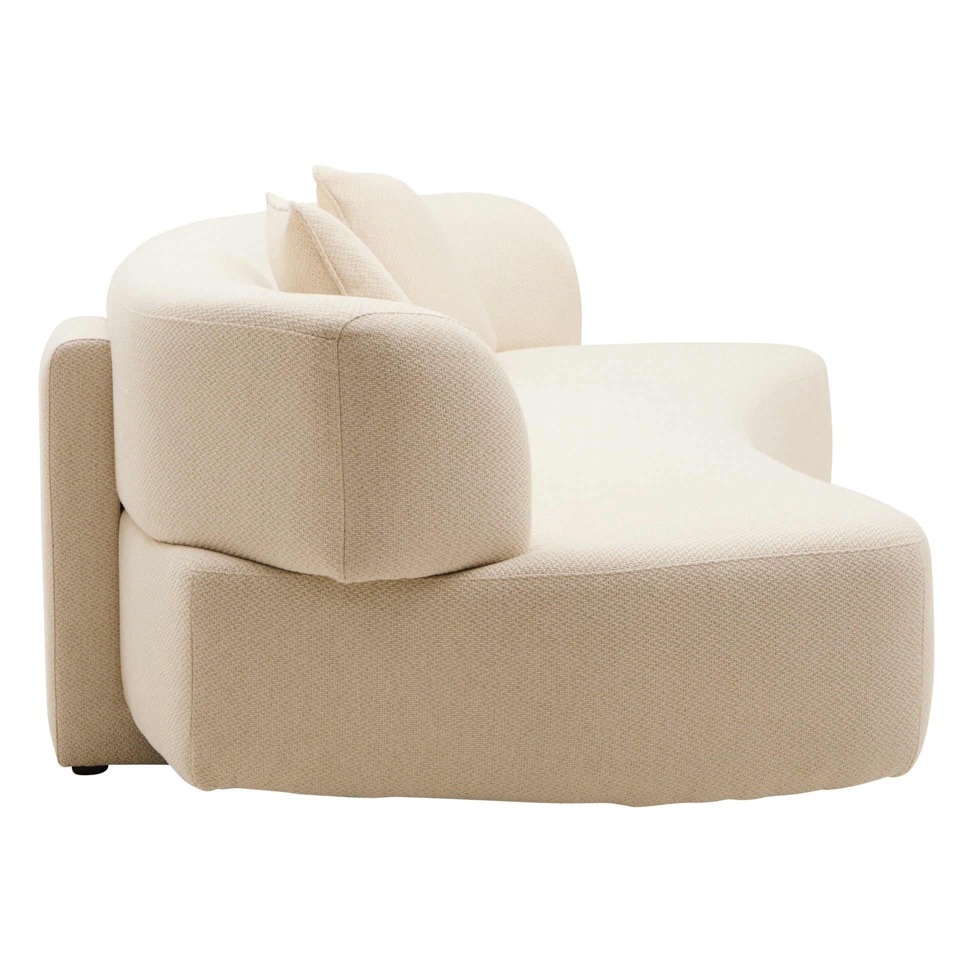Ozzira Cream Linen 3 Seater Sofa  Nicholas John Interiors