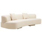 Ozzira Cream Linen 3 Seater Sofa  Nicholas John Interiors
