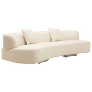 Ozzira Cream Linen 3 Seater Sofa  Nicholas John Interiors
