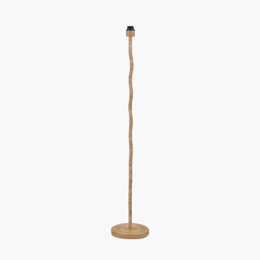 Palau Rattan Wave Floor Lamp Base  Nicholas John Interiors