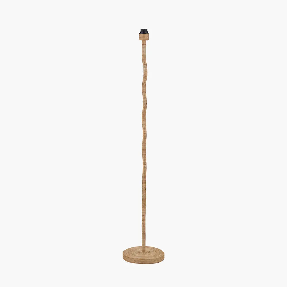 Palau Rattan Wave Floor Lamp Base  Nicholas John Interiors