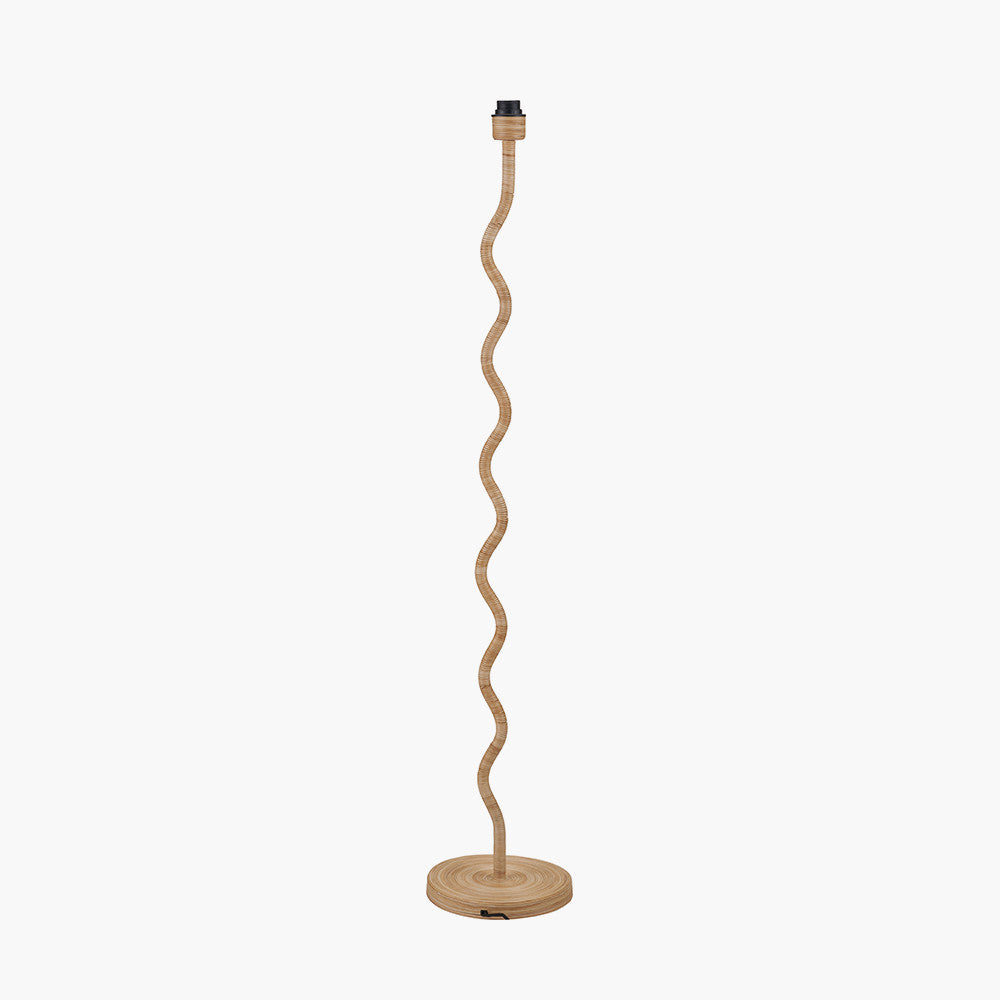 Palau Rattan Wave Floor Lamp Base  Nicholas John Interiors