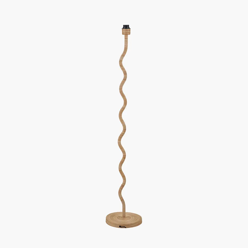 Palau Rattan Wave Floor Lamp Base  Nicholas John Interiors