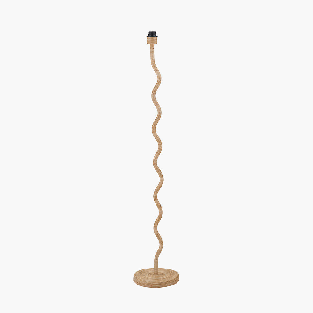Palau Rattan Wave Floor Lamp Base  Nicholas John Interiors