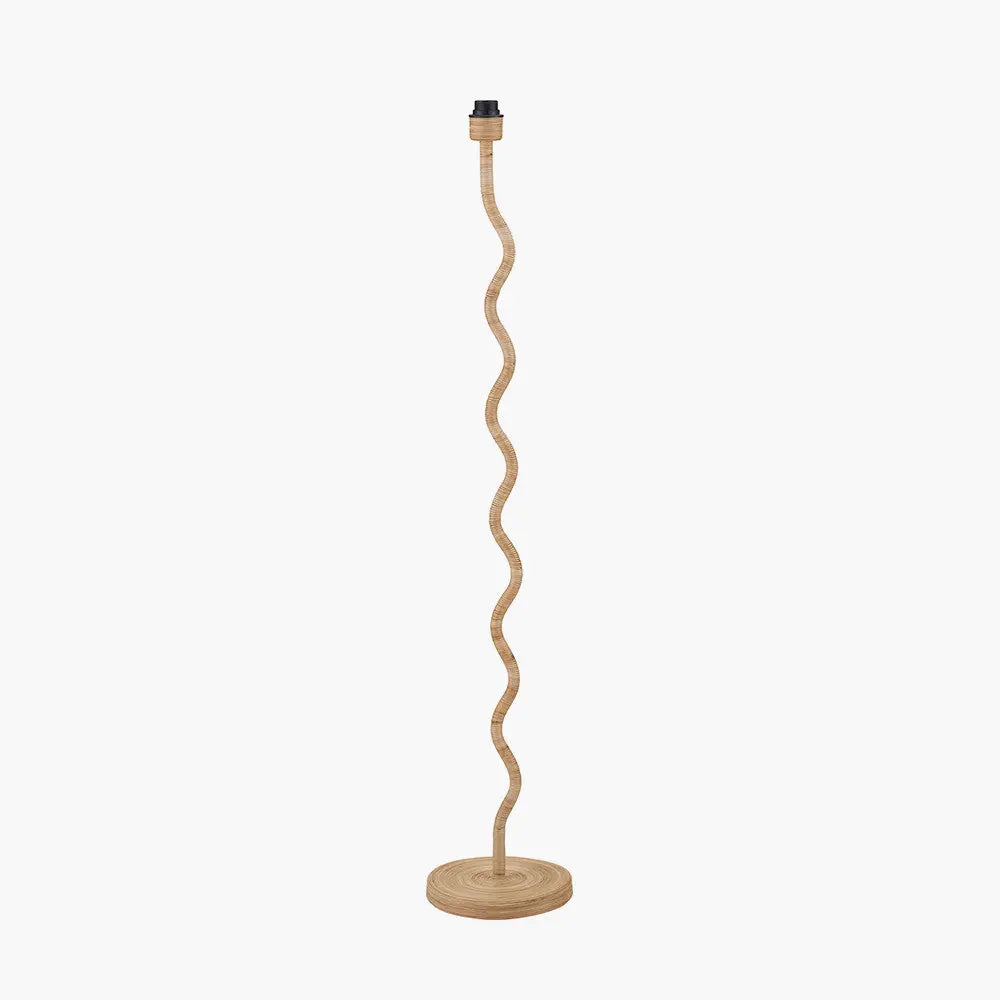 Palau Rattan Wave Floor Lamp Base  Nicholas John Interiors
