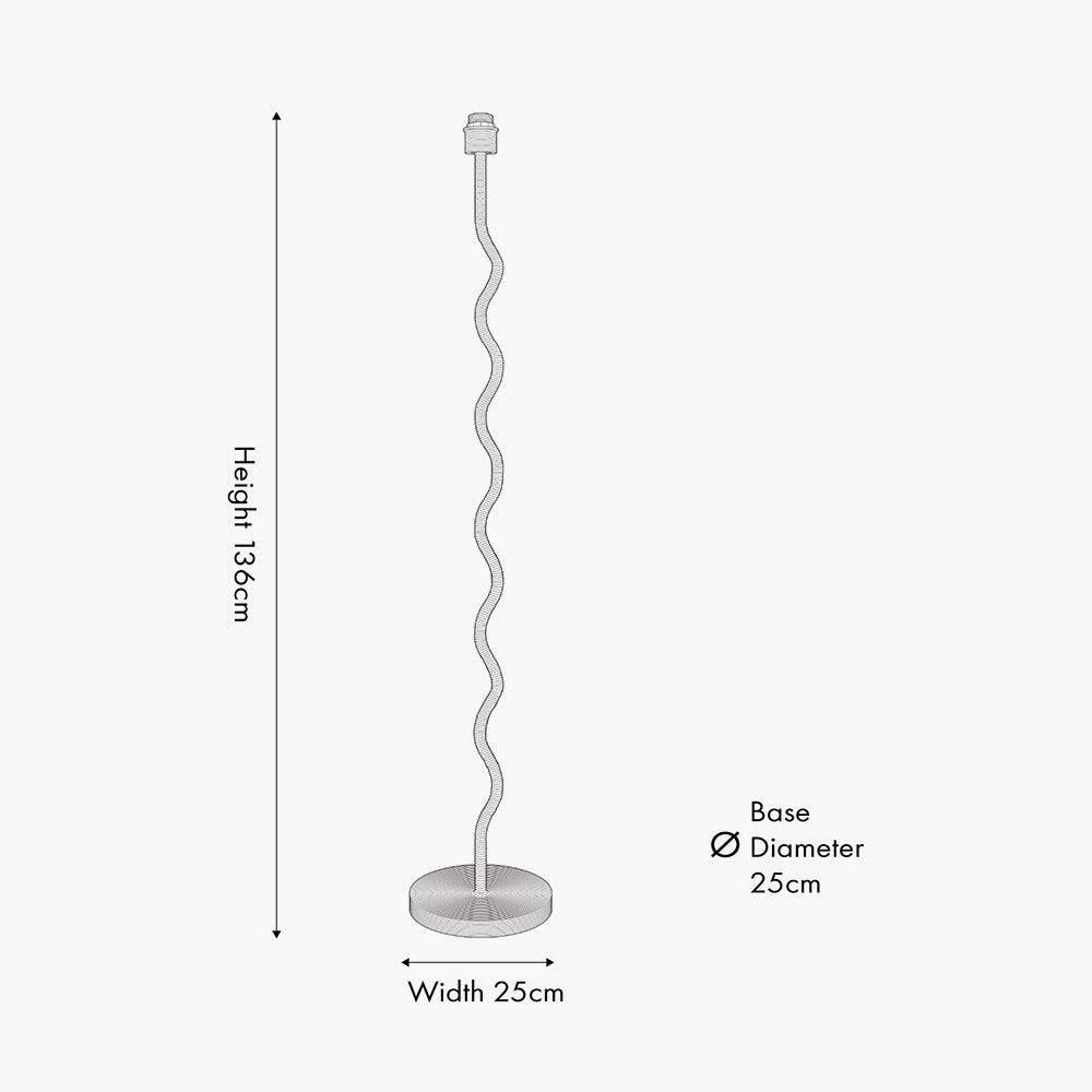 Palau Rattan Wave Floor Lamp Base  Nicholas John Interiors