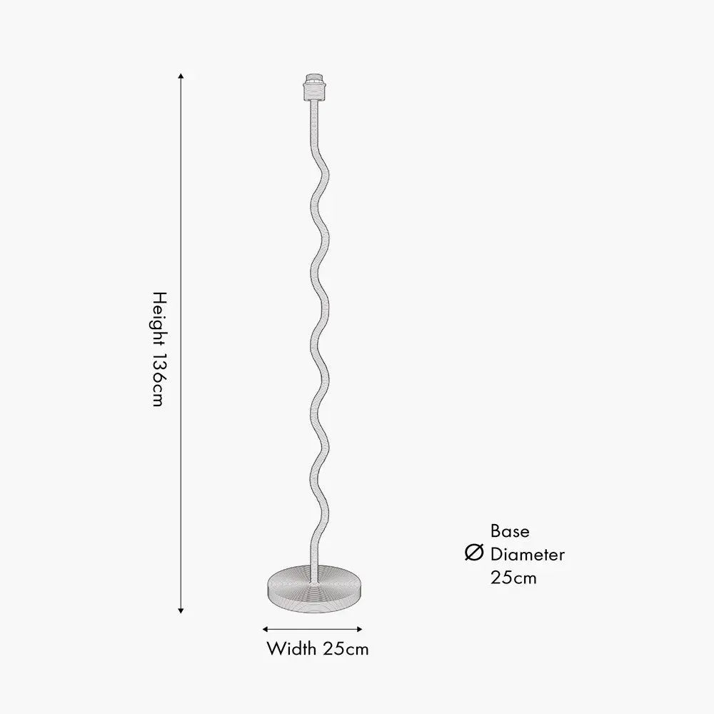 Palau Rattan Wave Floor Lamp Base  Nicholas John Interiors