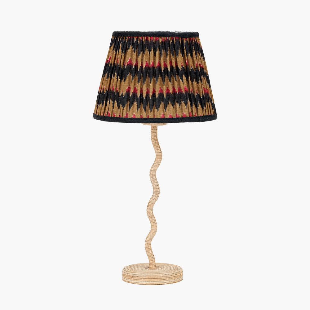 Palau Rattan Wave Table Lamp Base  Nicholas John Interiors