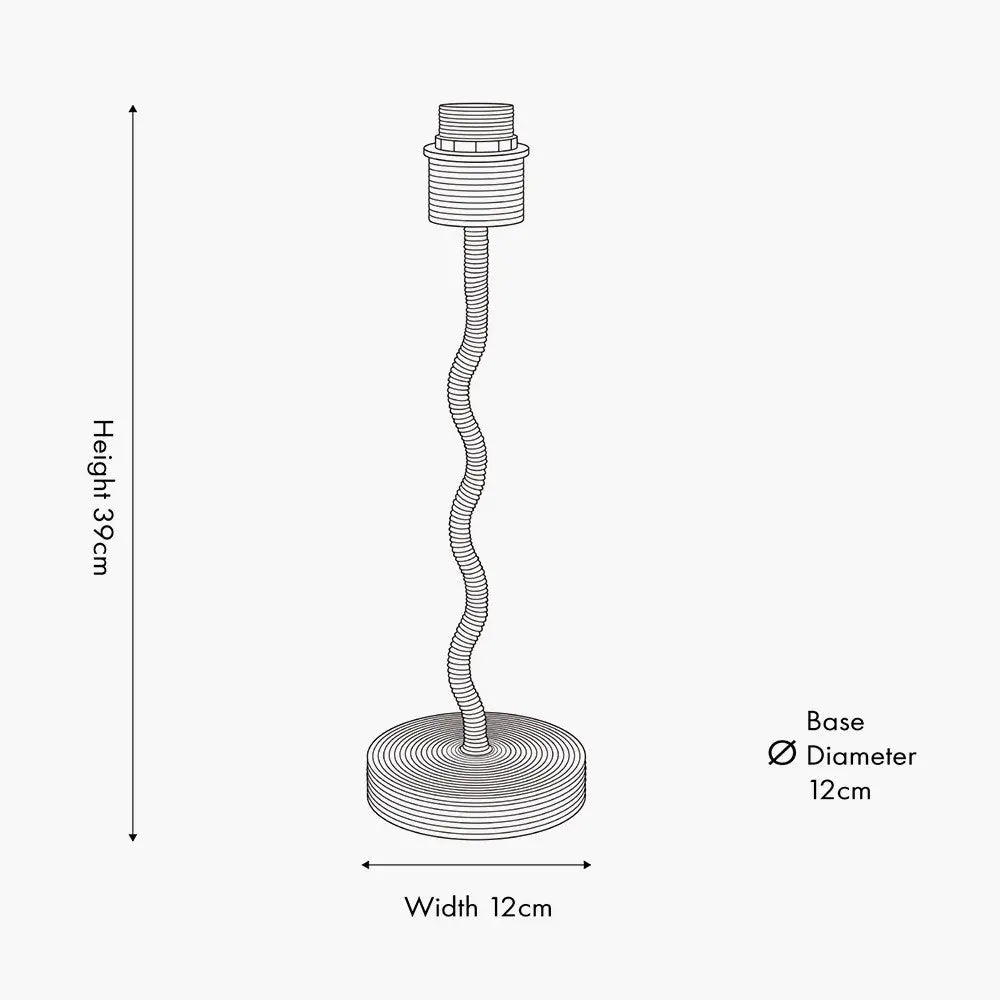 Palau Rattan Wave Table Lamp Base  Nicholas John Interiors