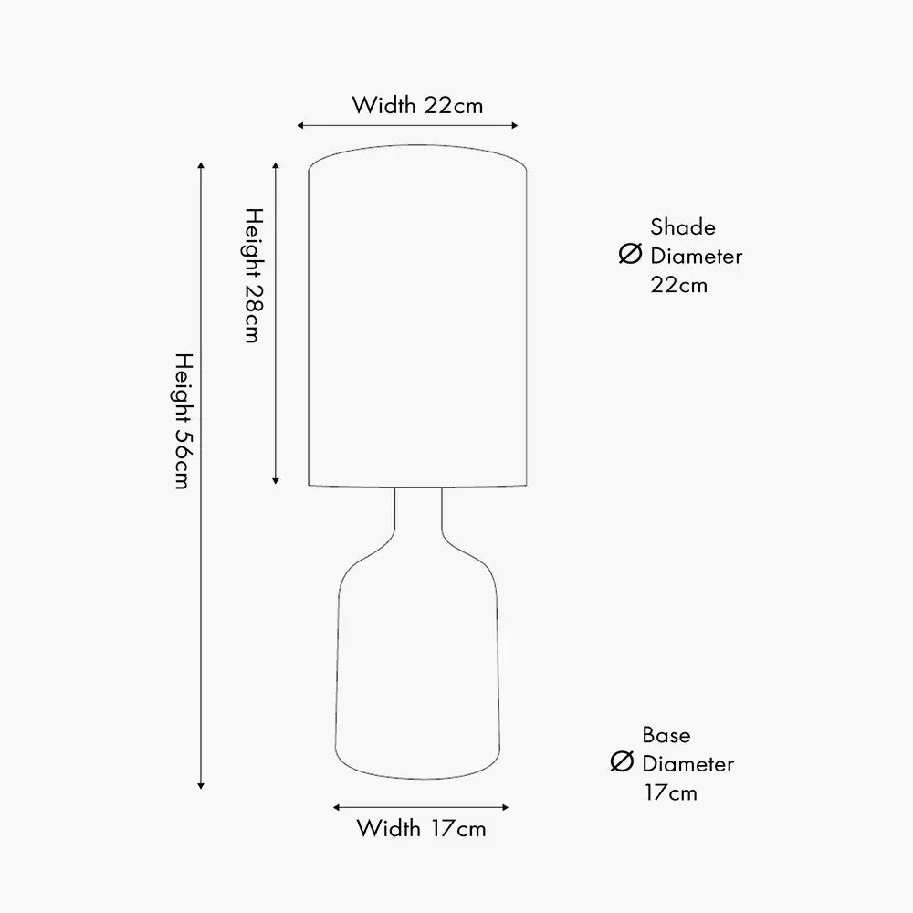 Palmino Brown Organic Glass Bottle Table Lamp   Nicholas John Interiors