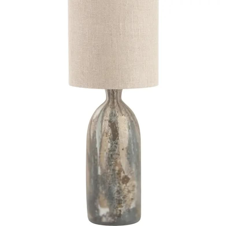 Palmino Brown Tall Organic Glass Bottle Table Lamp   Nicholas John Interiors
