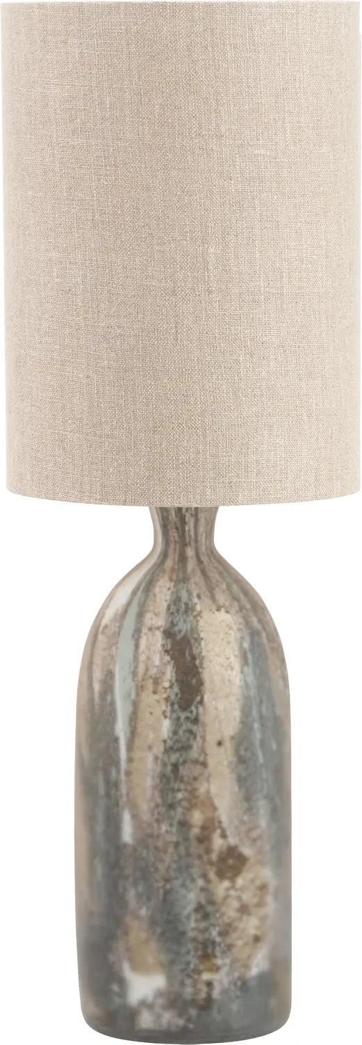 Palmino Brown Tall Organic Glass Bottle Table Lamp  Nicholas John Interiors