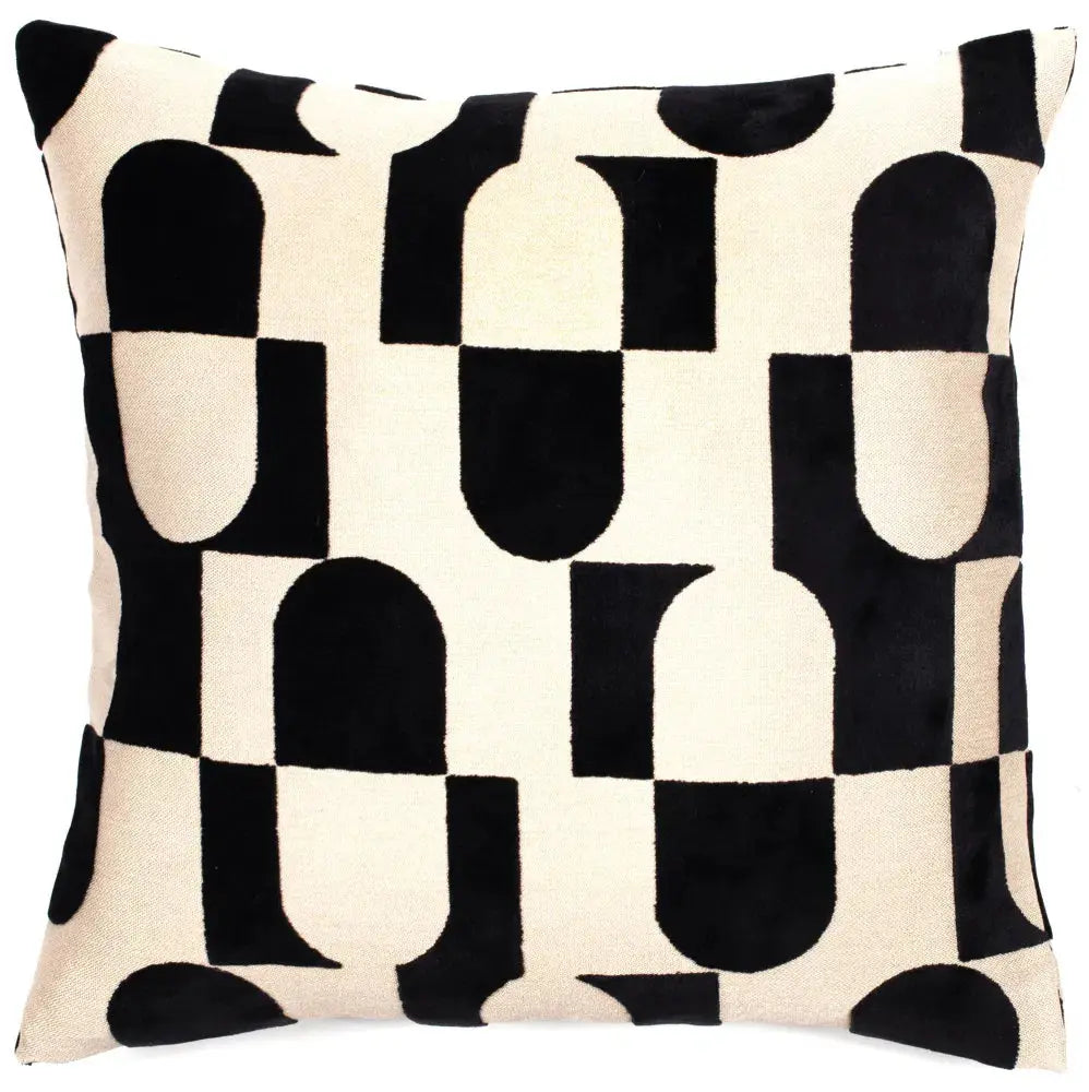 Paul Moneypenny Chillpill Black Cushion   Nicholas John Interiors