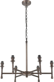Piero Antique Bronze Metal 6 Arm Pendant   Nicholas John Interiors