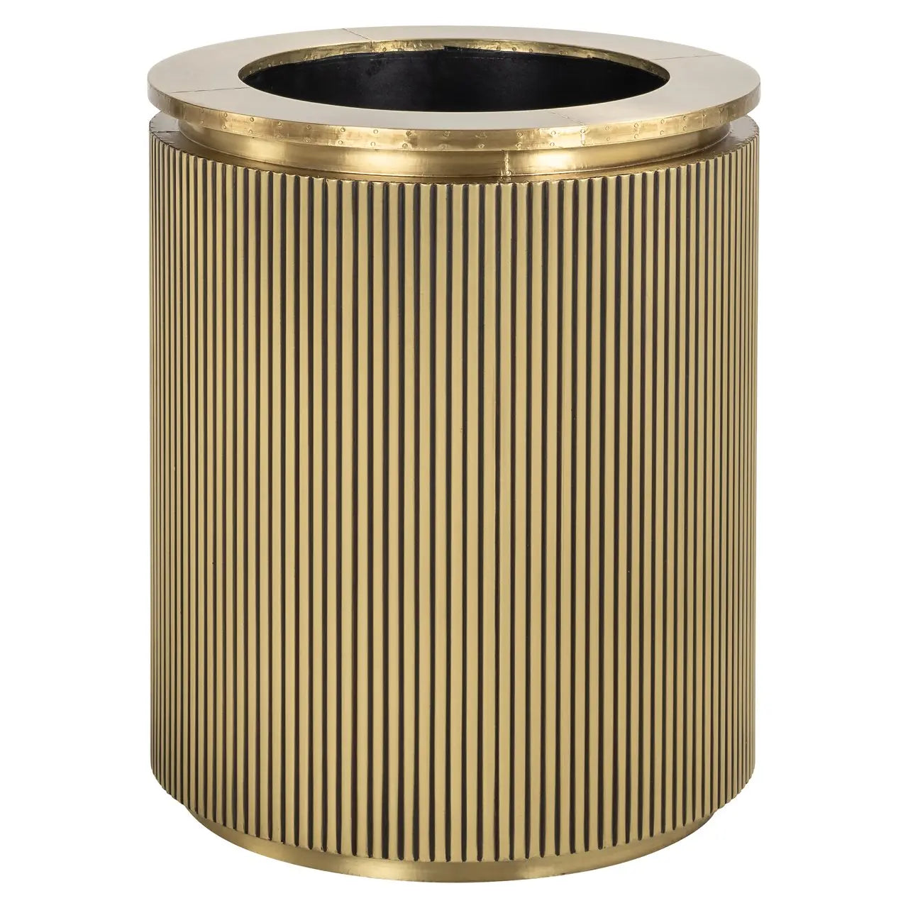 Planter Ironville brushed gold 50¯   Nicholas John Interiors