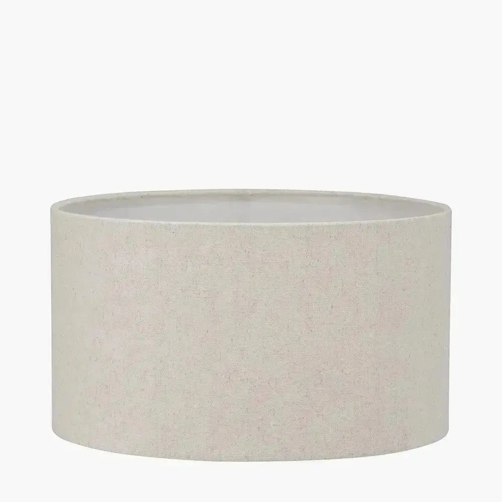 Quinn 50cm Slubby Hopsack Cylinder Shade   Nicholas John Interiors