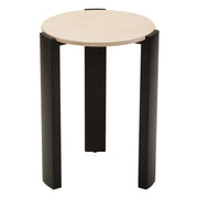 Ravello Cream Marble Top Round Side Table  Nicholas John Interiors