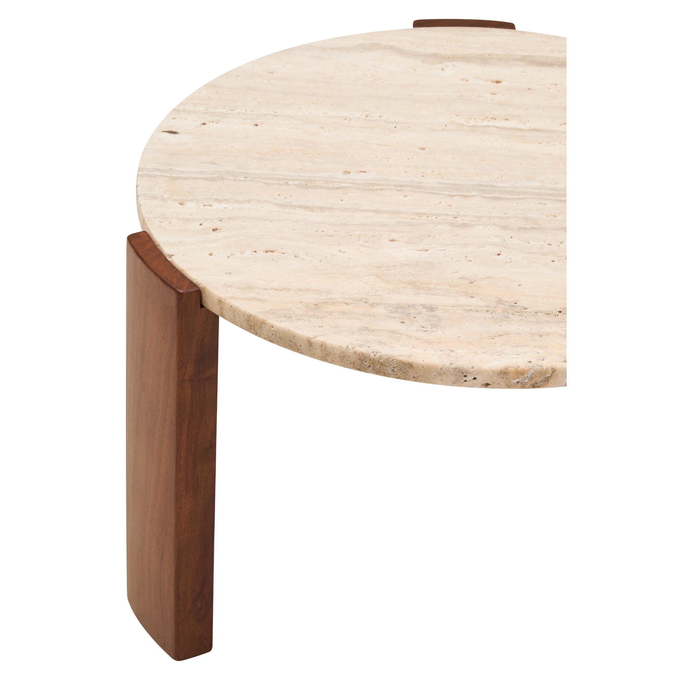 Ravello Round Travertine Top Small Coffee Table  Nicholas John Interiors