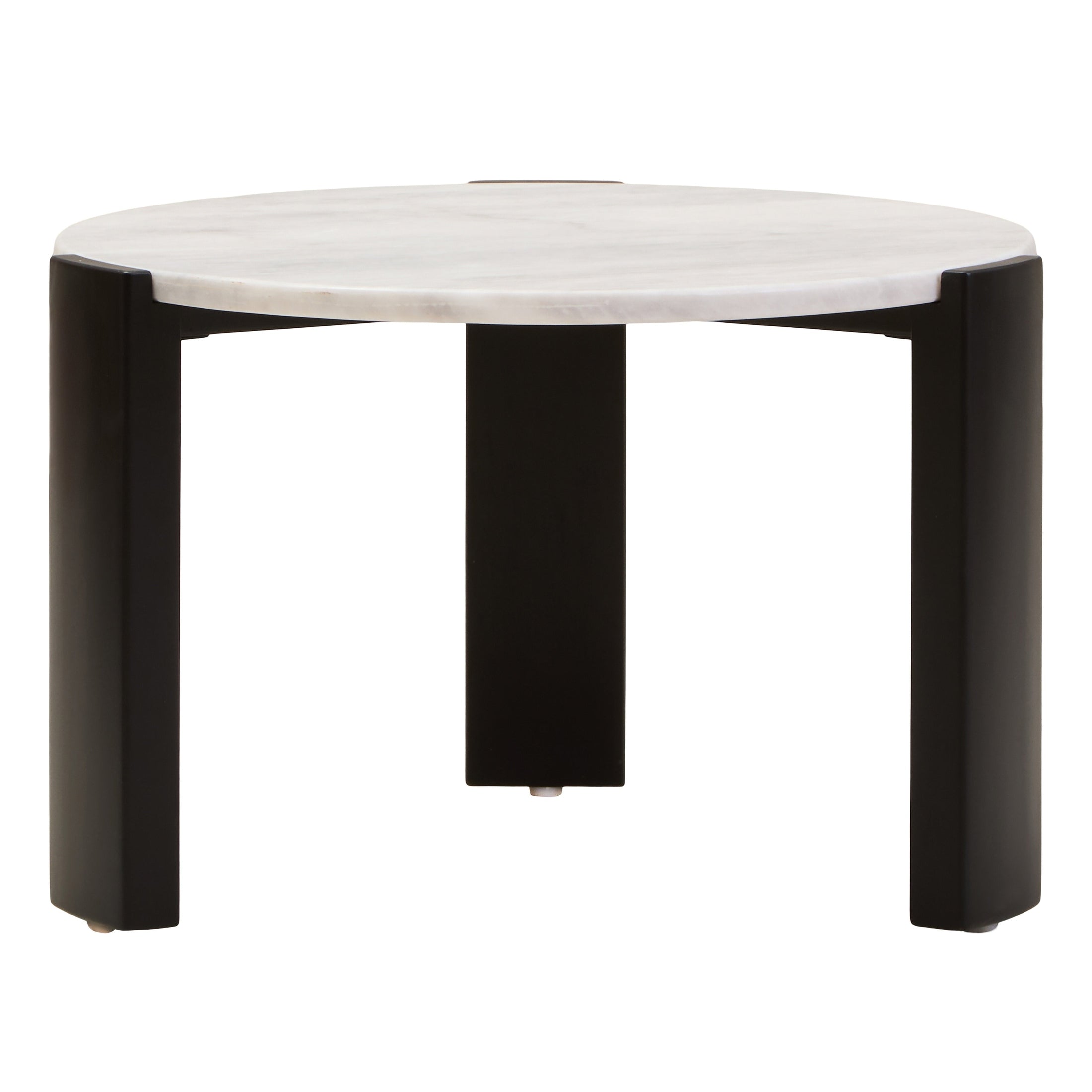 Ravello Round White Marble Top Small Coffee Table  Nicholas John Interiors