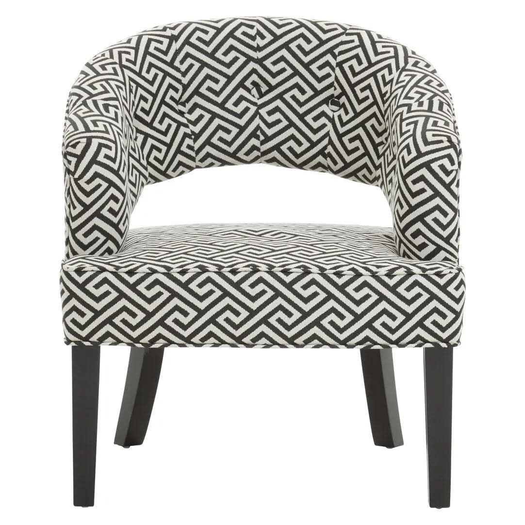 Ravents Park Greek Key design Cutout Lounge Chair   Nicholas John Interiors