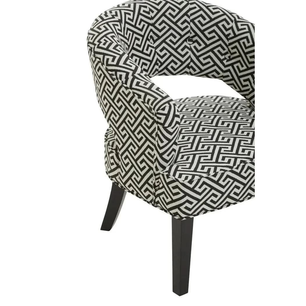 Ravents Park Greek Key design Cutout Lounge Chair   Nicholas John Interiors