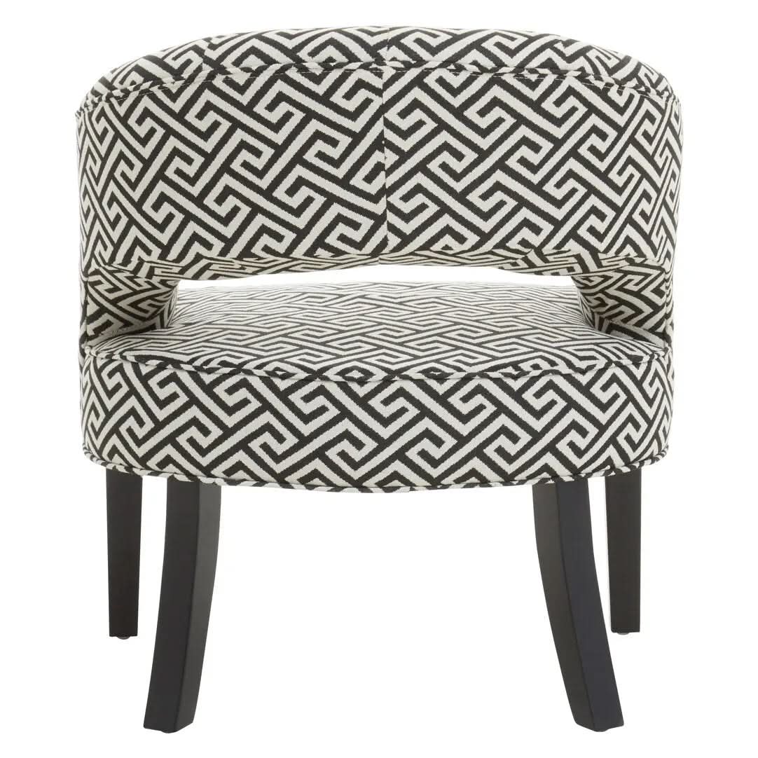 Ravents Park Greek Key design Cutout Lounge Chair   Nicholas John Interiors