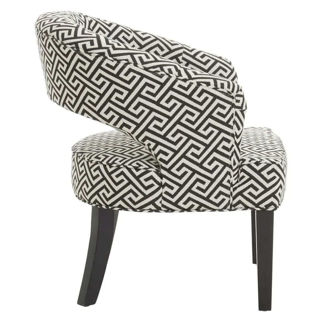 Ravents Park Greek Key design Cutout Lounge Chair   Nicholas John Interiors
