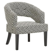 Ravents Park Greek Key design Cutout Lounge Chair   Nicholas John Interiors
