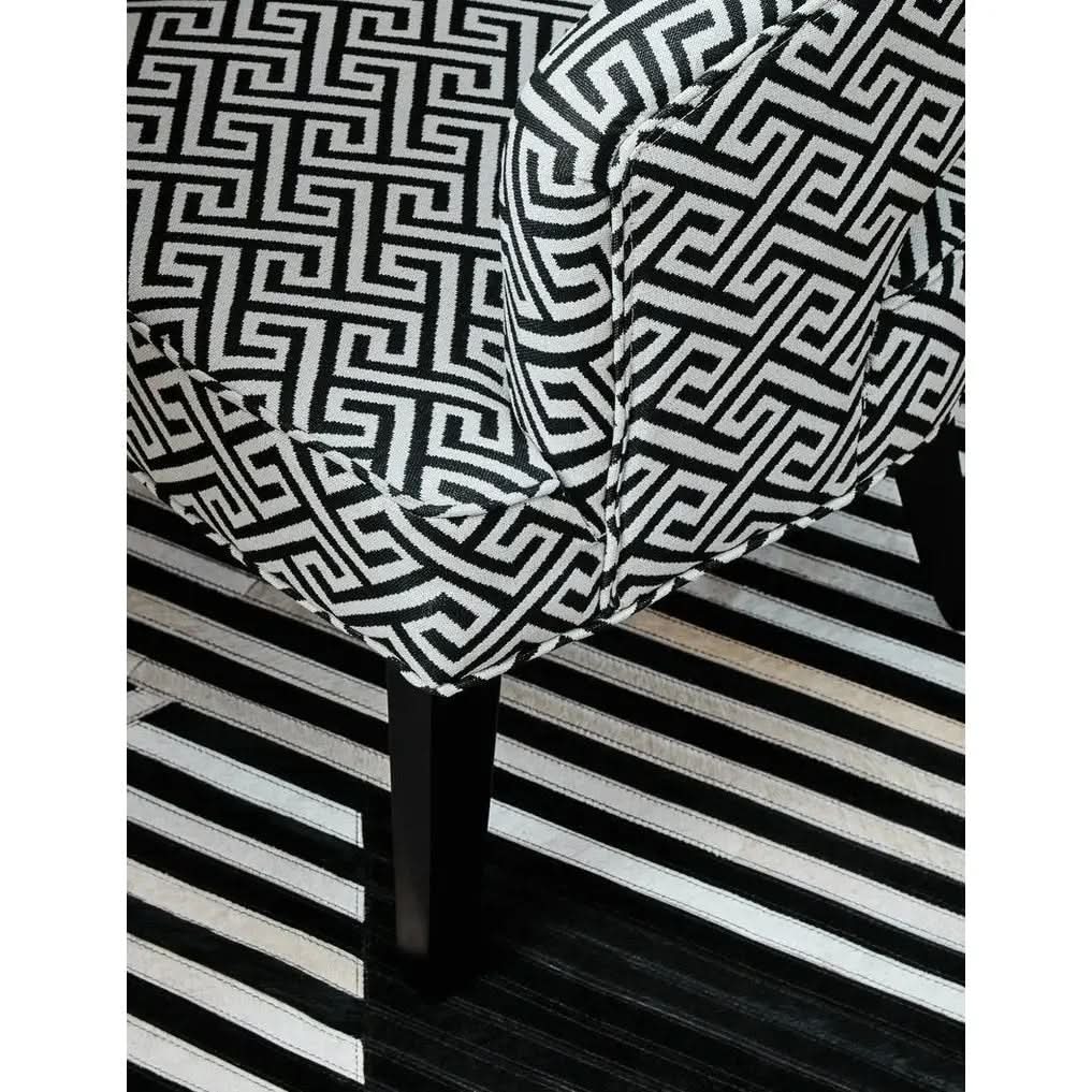 Ravents Park Greek Key design Cutout Lounge Chair   Nicholas John Interiors