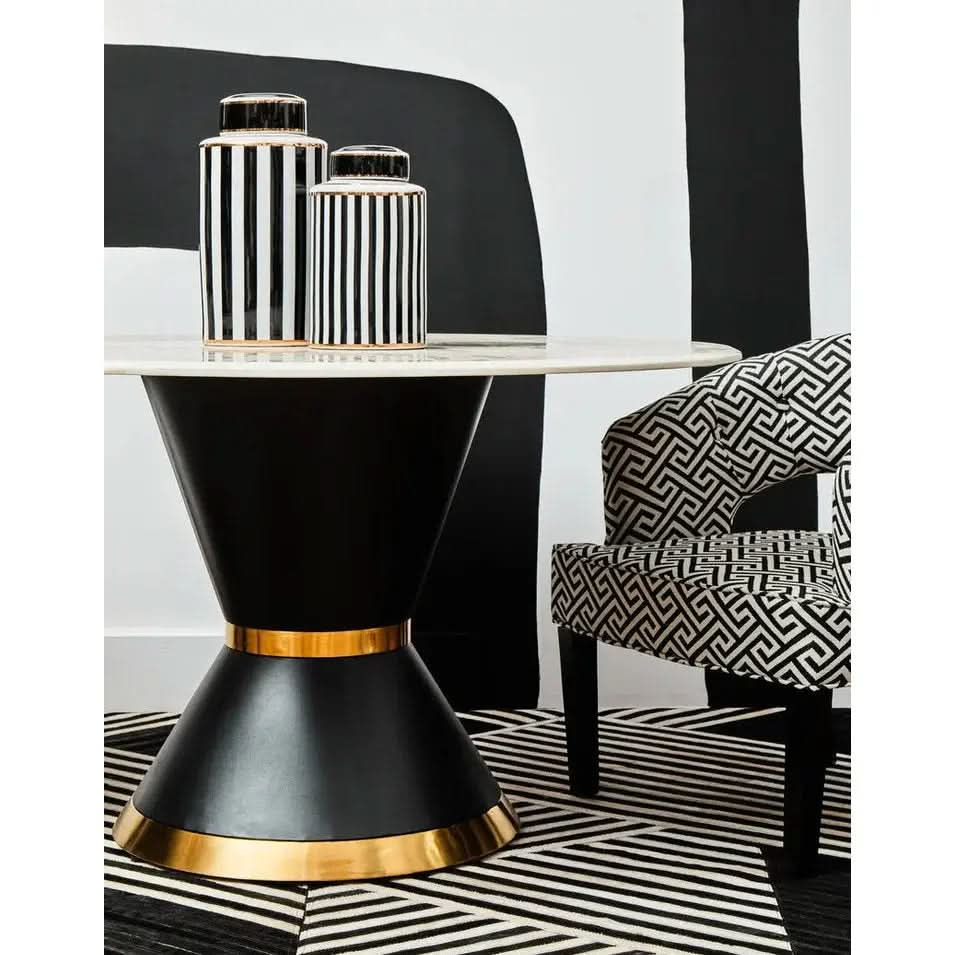 Ravents Park Greek Key design Cutout Lounge Chair   Nicholas John Interiors