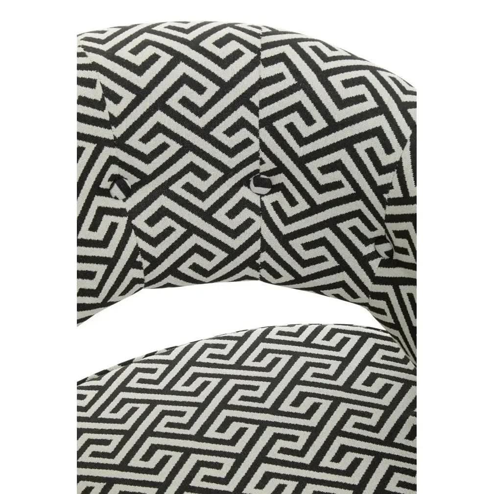 Ravents Park Greek Key design Cutout Lounge Chair   Nicholas John Interiors