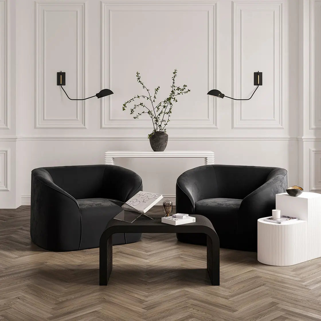Ashford & Grey Reed Side Tables in White  Nicholas John Interiors