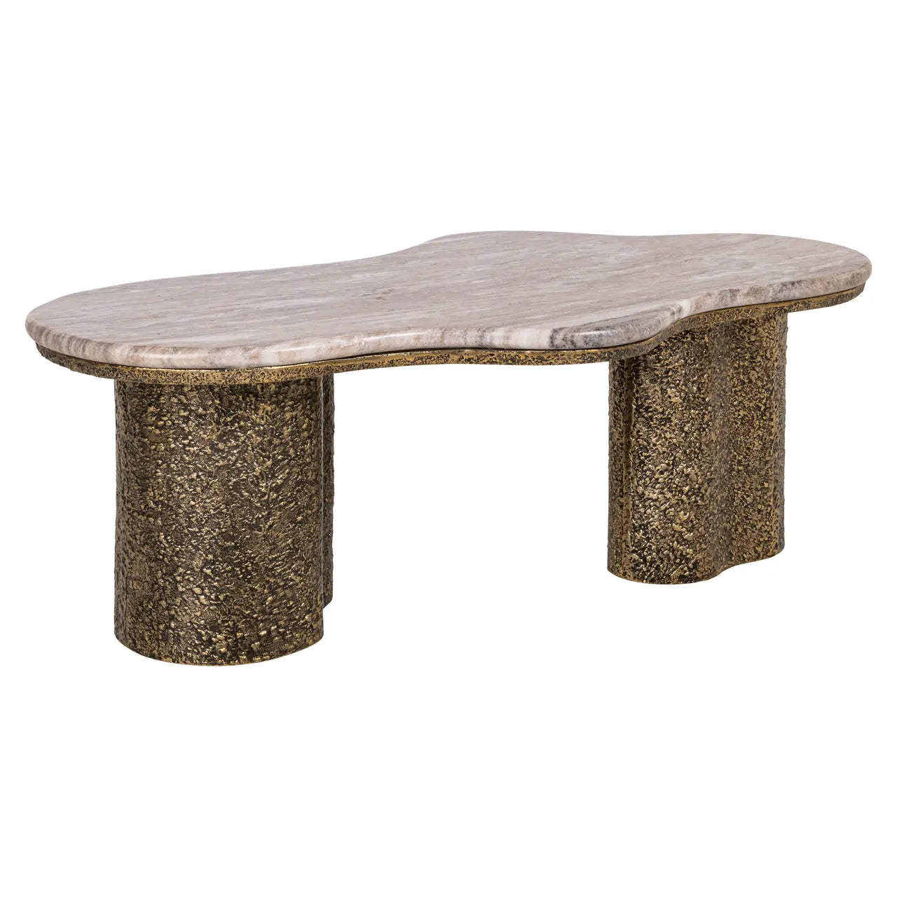 Richmond Interiors Abandos Brass Antique Coffee Table   Nicholas John Interiors