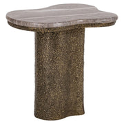Richmond Interiors Abandos Brass Antique End Table   Nicholas John Interiors