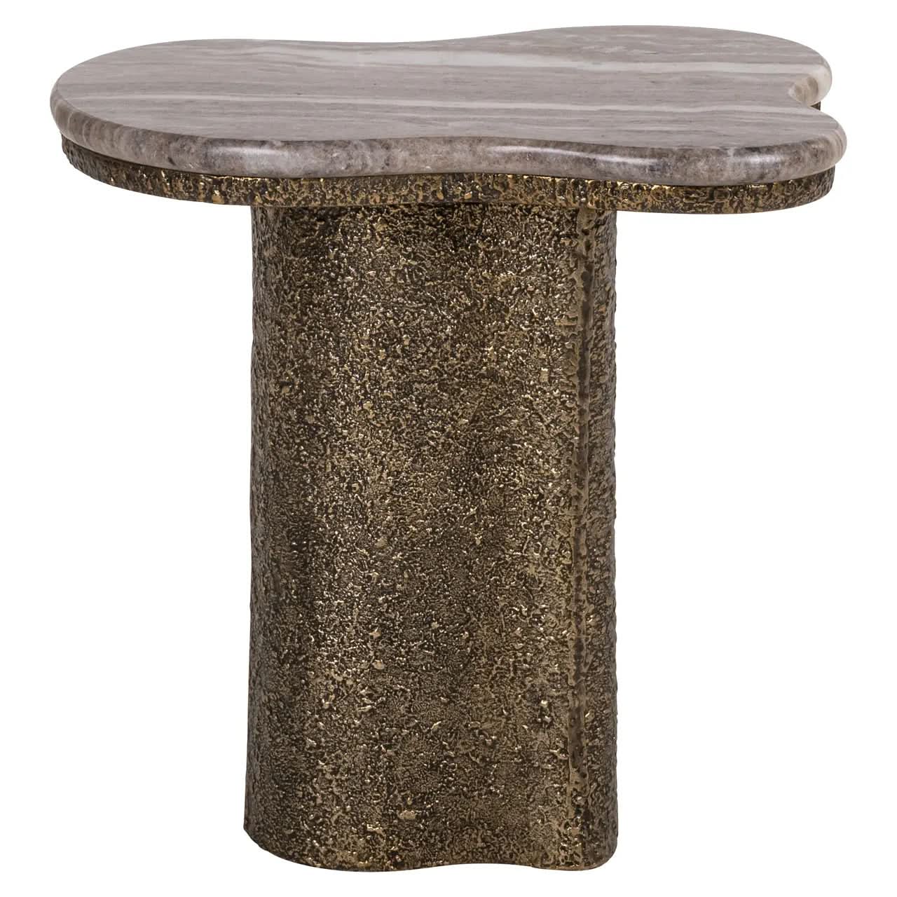 Richmond Interiors Abandos Brass Antique End Table   Nicholas John Interiors