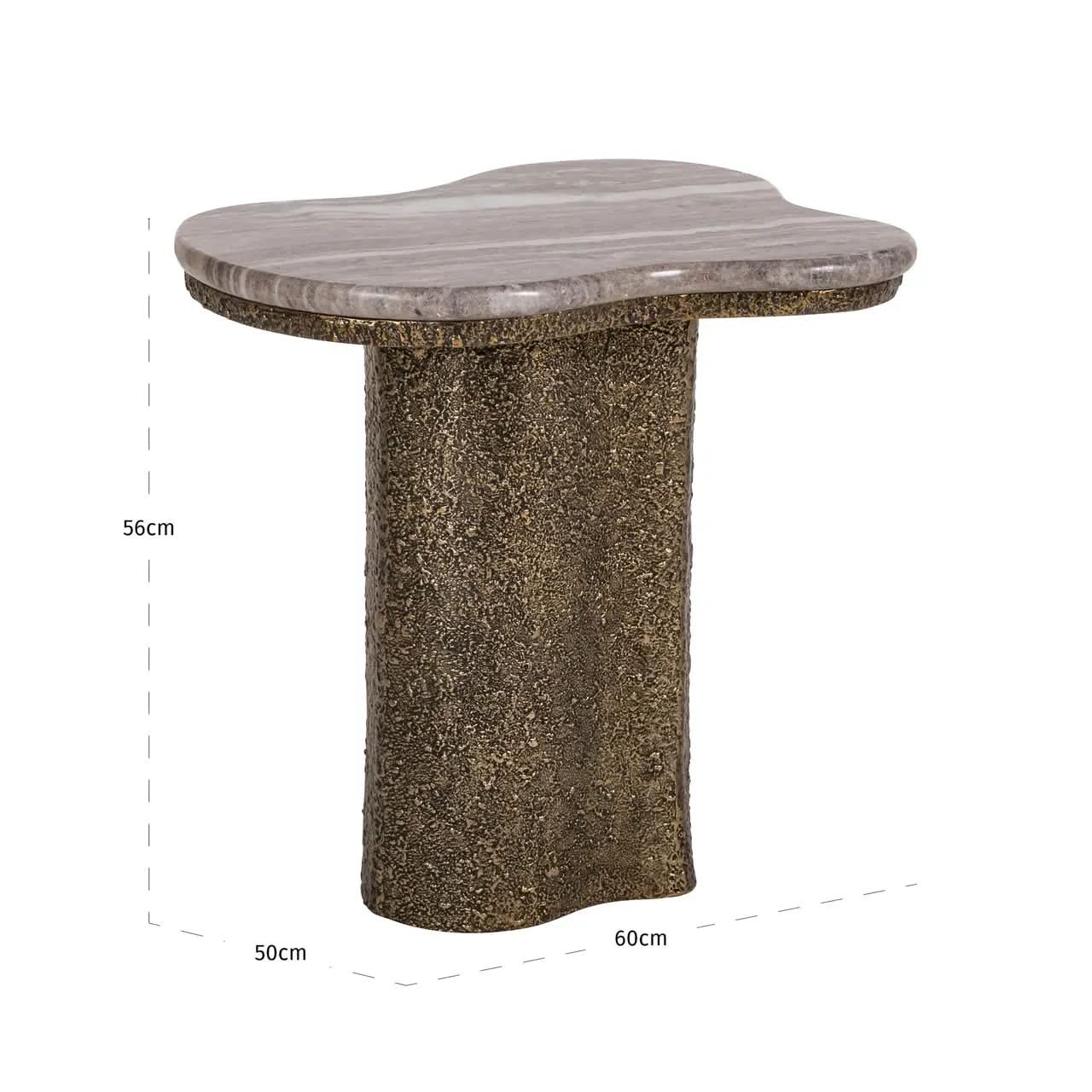 Richmond Interiors Abandos Brass Antique End Table   Nicholas John Interiors